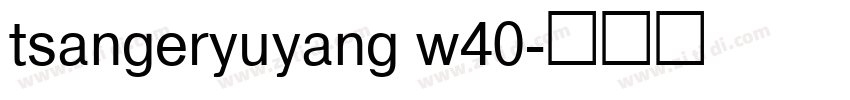 tsangeryuyang w40字体转换